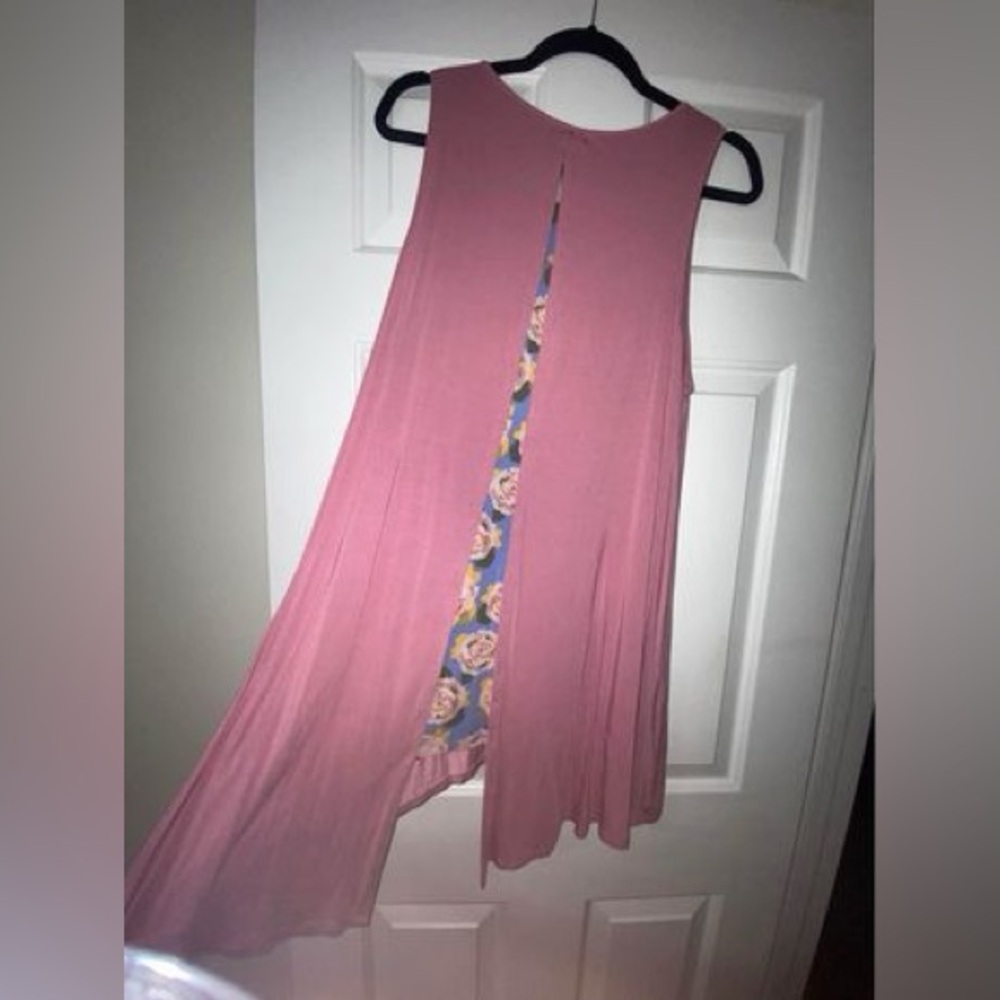 Matilda Jane Adventure Begins Secret Garden Women’s Tunic Tank L Pink Blush EUC